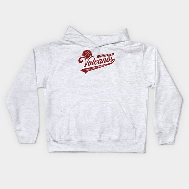 Billings Volcanos Kids Hoodie by MindsparkCreative